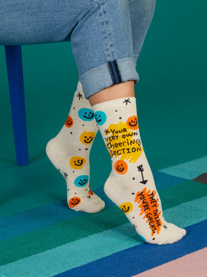 Cheering Section Crew Socks by Blue Q – image 3