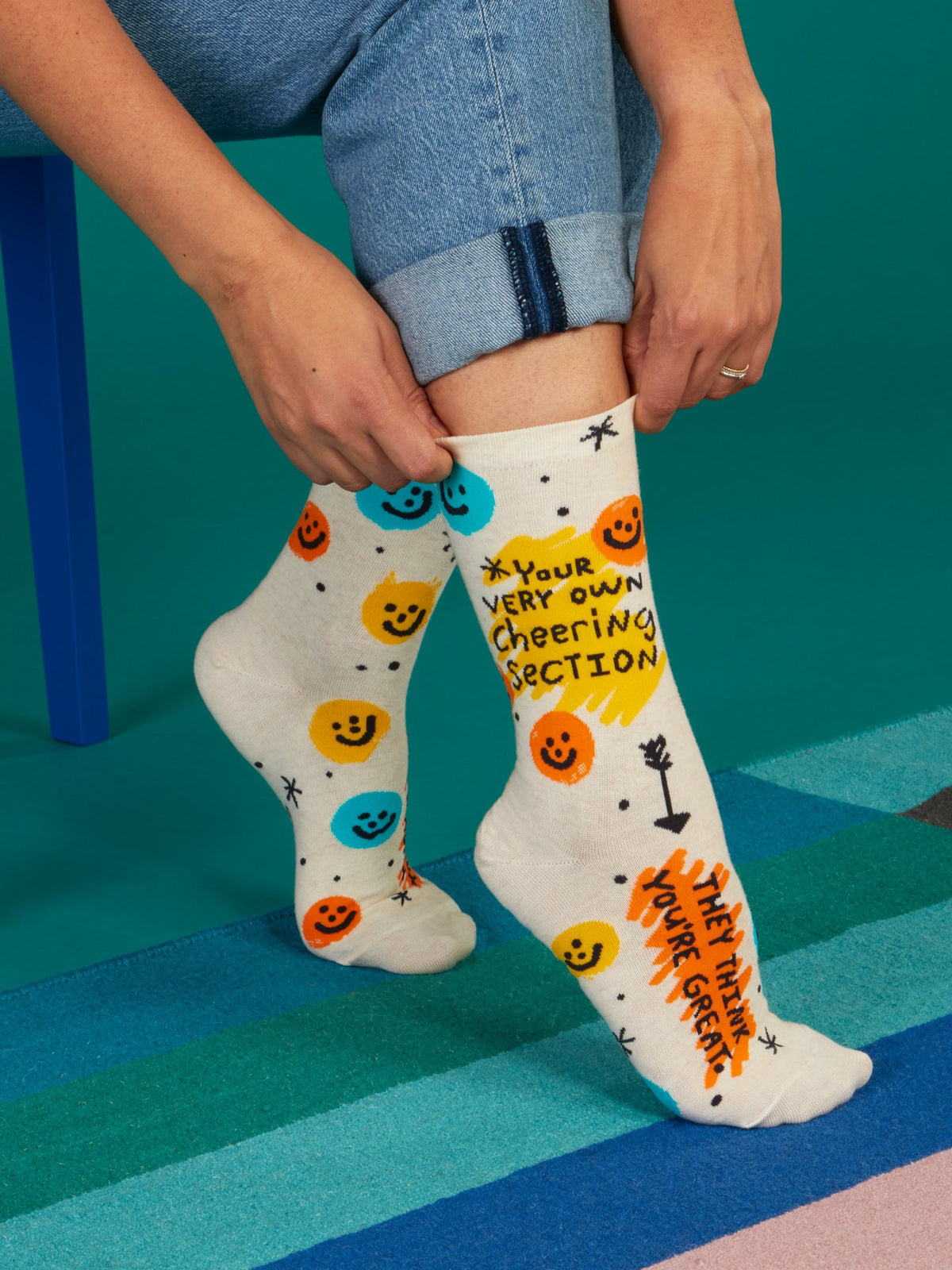 Cheering Section Crew Socks by Blue Q – image 4