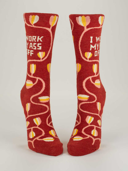 Work My Ass Off Crew Socks by Blue Q – image 3