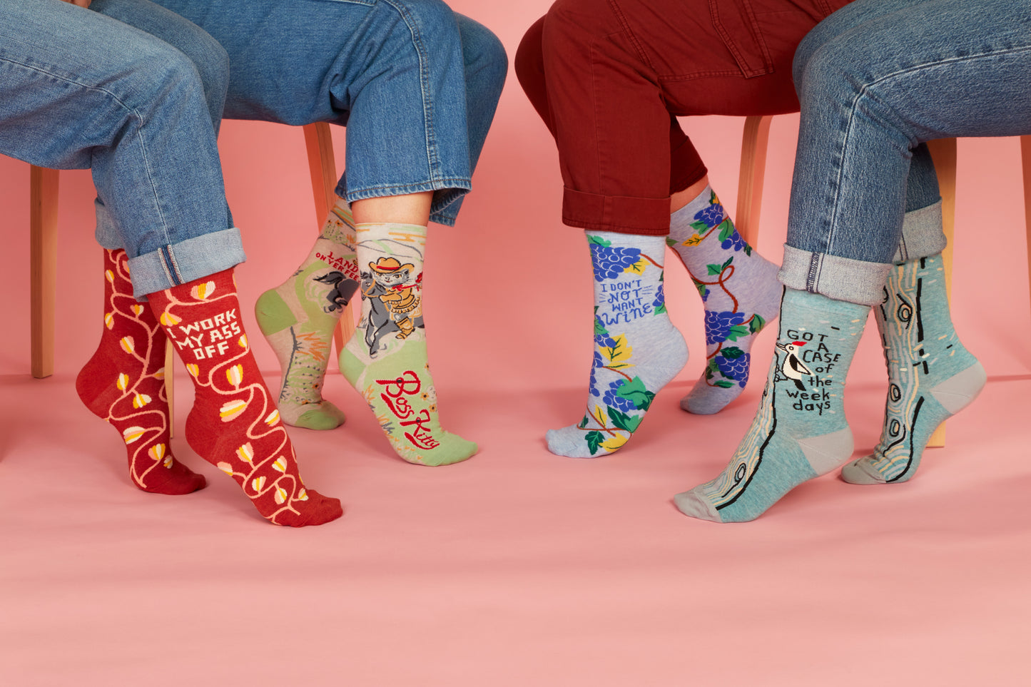 SW574 Boss Kitty Crew Socks