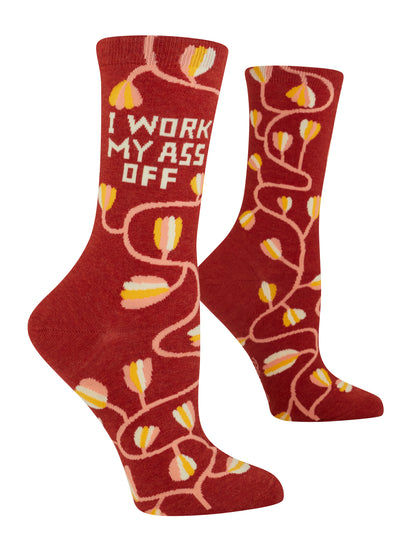 SW571 Work My Ass Off Crew Socks