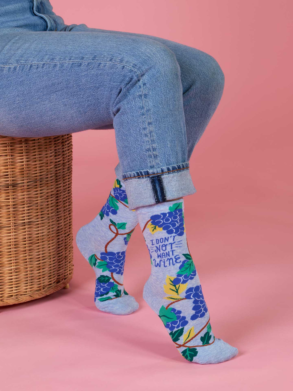 Don't Not Want Wine Crew Socks by Blue Q – image 4