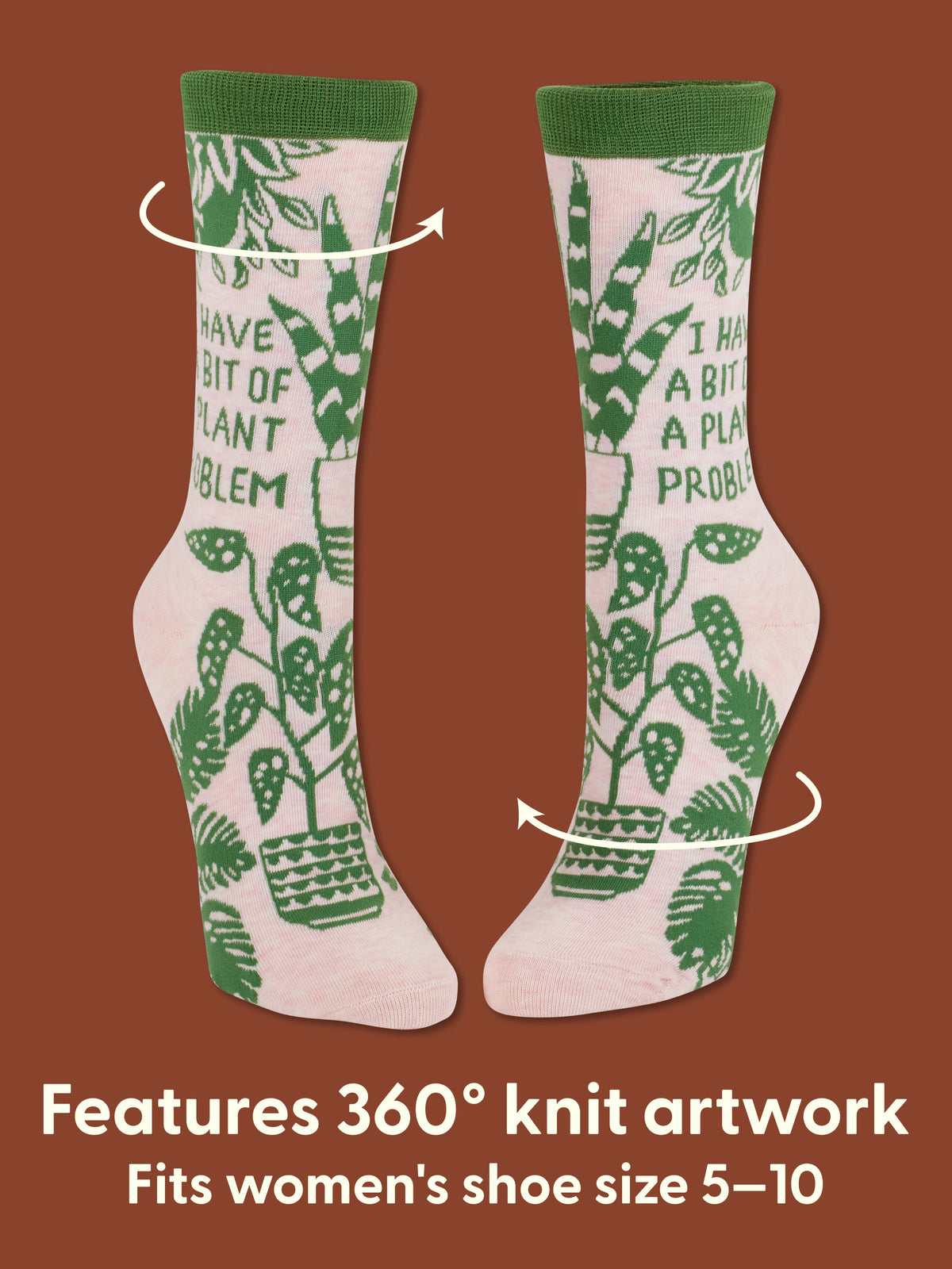 I Have A Bit Of A Plant Problem Crew Socks by Blue Q – image 5
