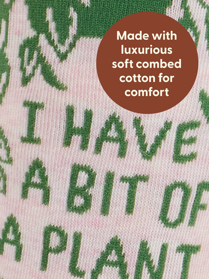 I Have A Bit Of A Plant Problem Crew Socks by Blue Q – image 4