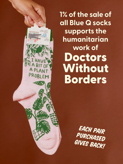 I Have A Bit Of A Plant Problem Crew Socks by Blue Q – image 8