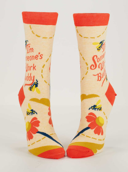 SW577 I'm Someone's Work Buddy Crew Socks