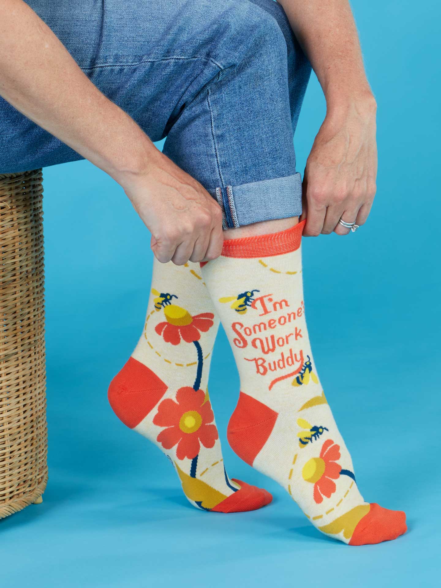 SW577 I'm Someone's Work Buddy Crew Socks