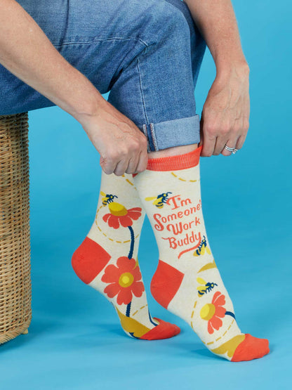 SW577 I'm Someone's Work Buddy Crew Socks