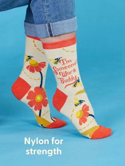 I'm Someone's Work Buddy Crew Socks by Blue Q – image 6