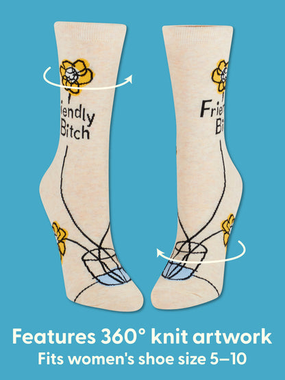 Friendly Bitch Crew Socks by Blue Q – image 5
