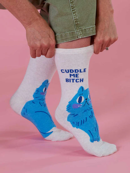 SW580 Cuddle Me Bitch Crew Socks