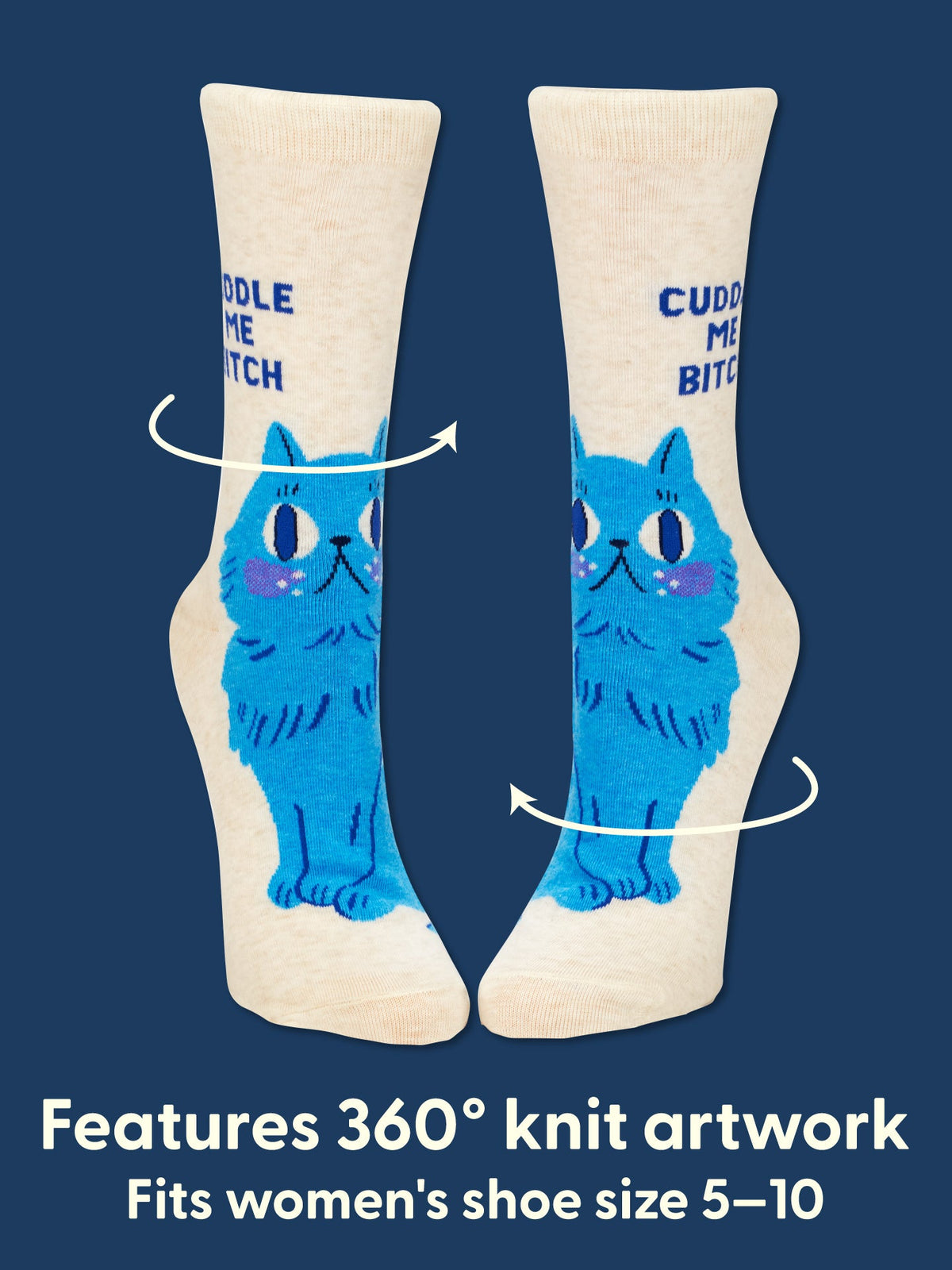Cuddle Me Bitch Crew Socks by Blue Q – image 5