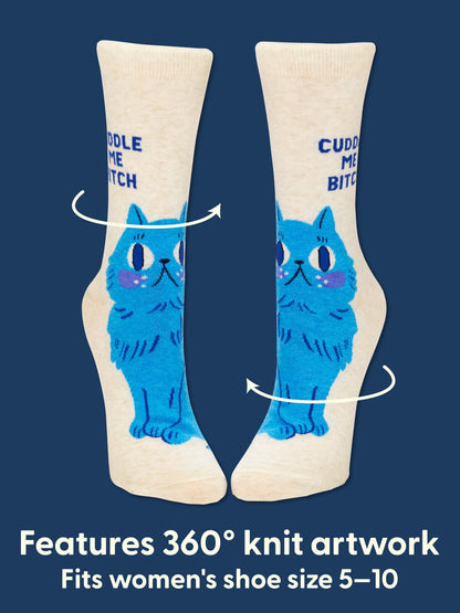 Cuddle Me Bitch Crew Socks by Blue Q – image 5