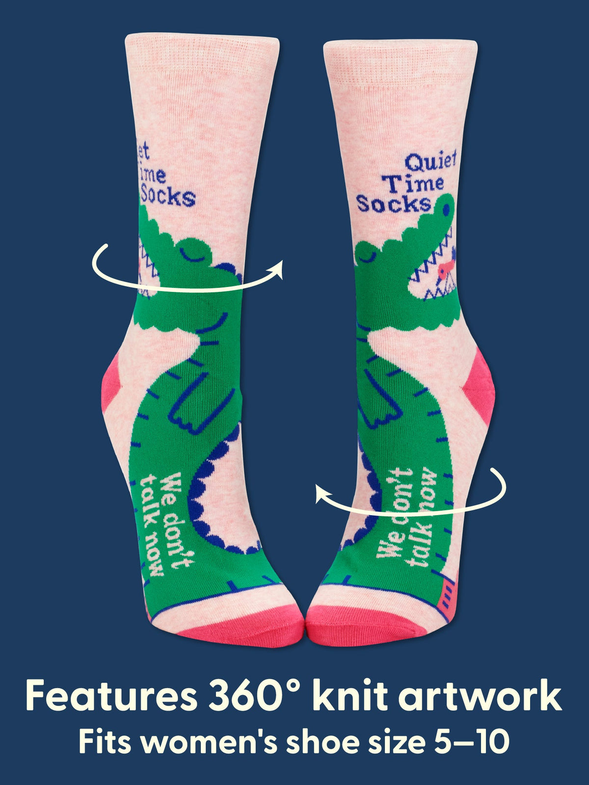 Quiet Time Socks. We Don't Talk Now. Women's Crew Socks by Blue Q – image 4