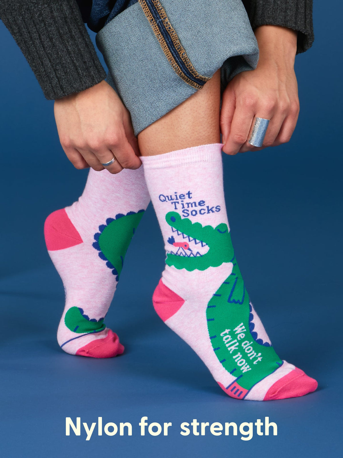 Quiet Time Socks. We Don't Talk Now. Women's Crew Socks by Blue Q – image 5