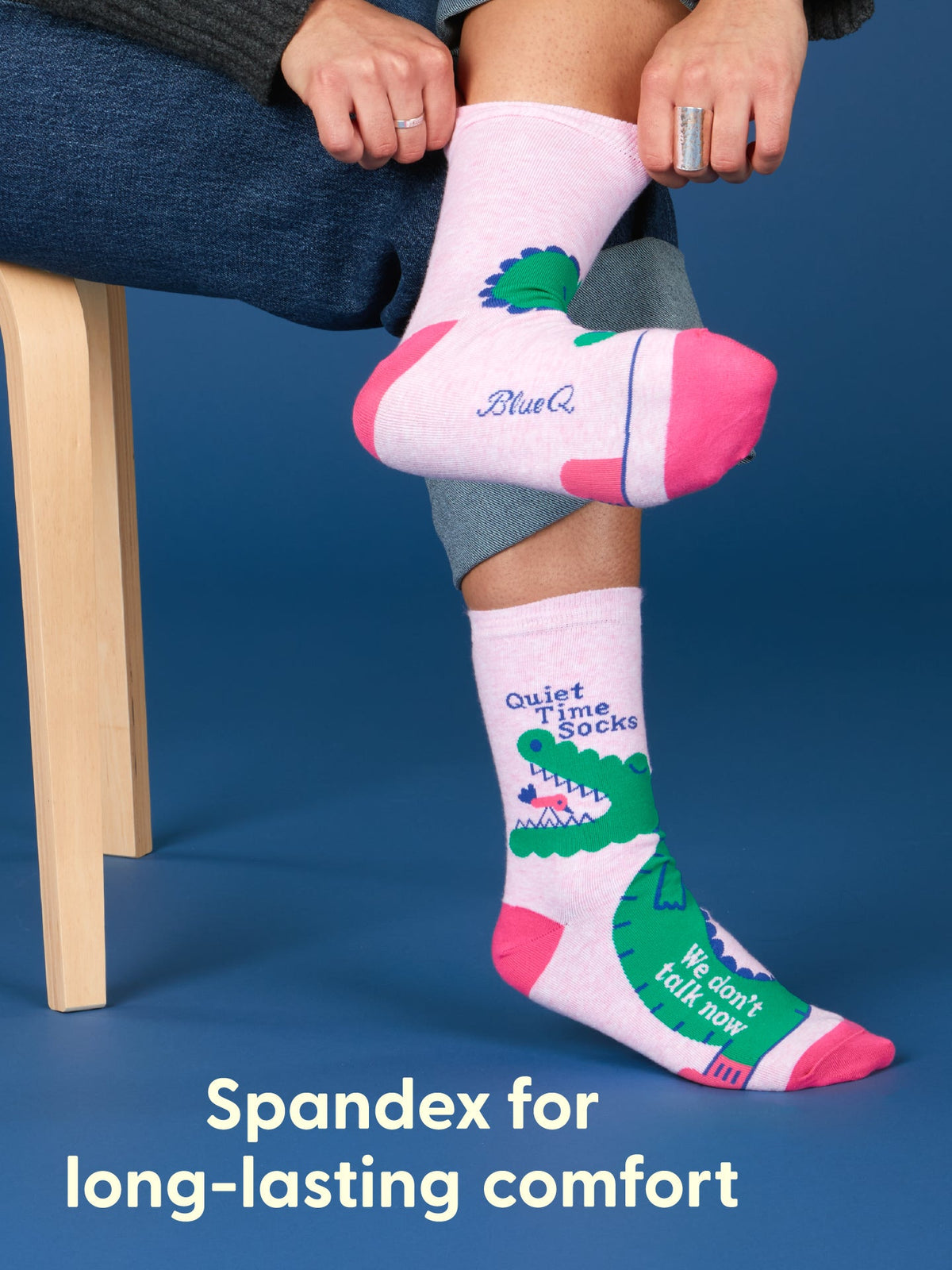 Quiet Time Socks. We Don't Talk Now. Women's Crew Socks by Blue Q – image 6