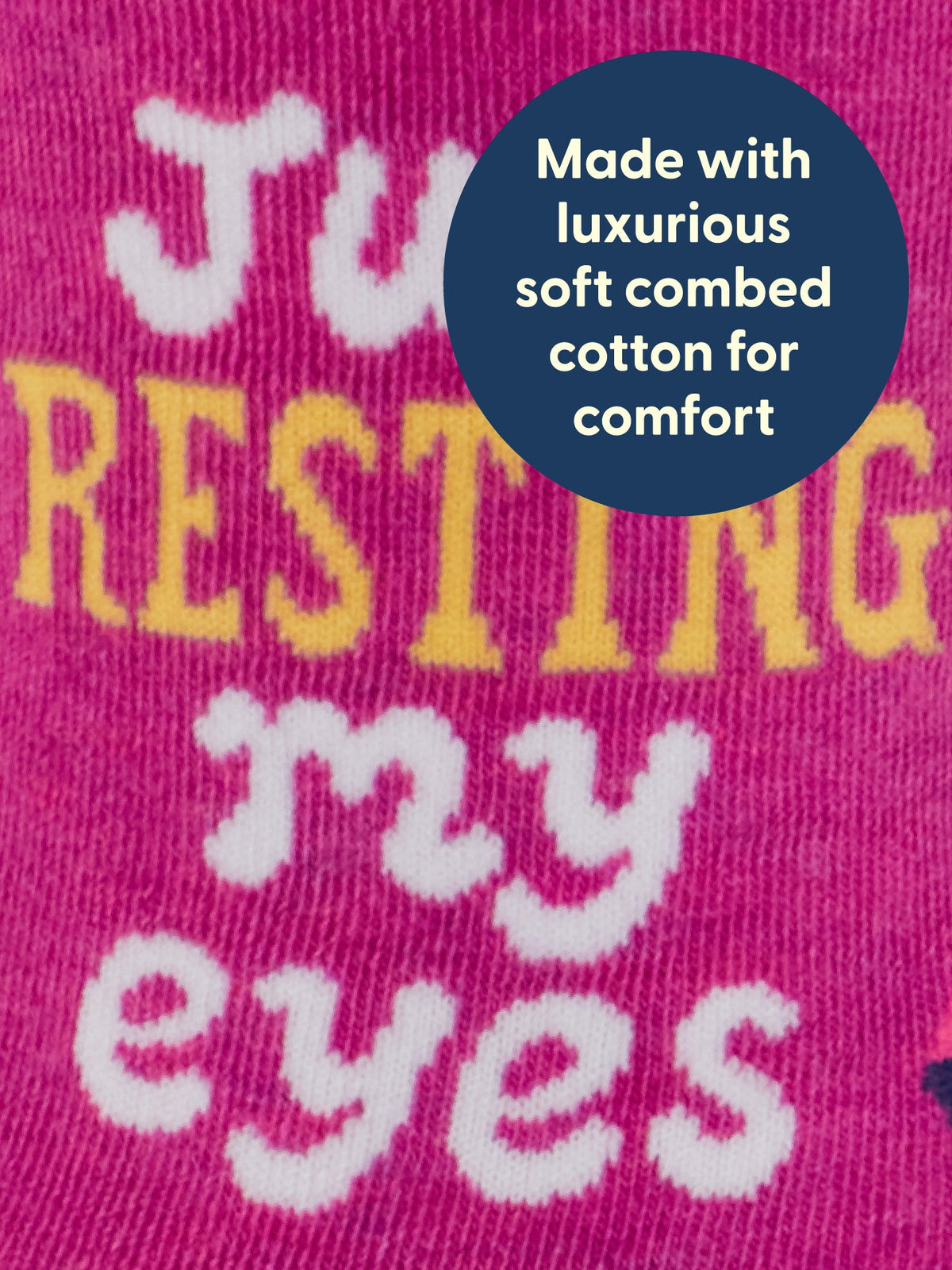 Resting My Eyes Women's Crew Socks by Blue Q – image 3