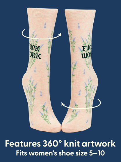 Fuck Work Women's Crew Socks by Blue Q – image 4