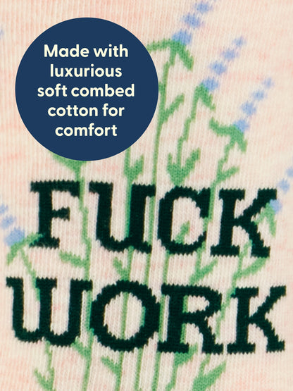 Fuck Work Women's Crew Socks by Blue Q – image 3