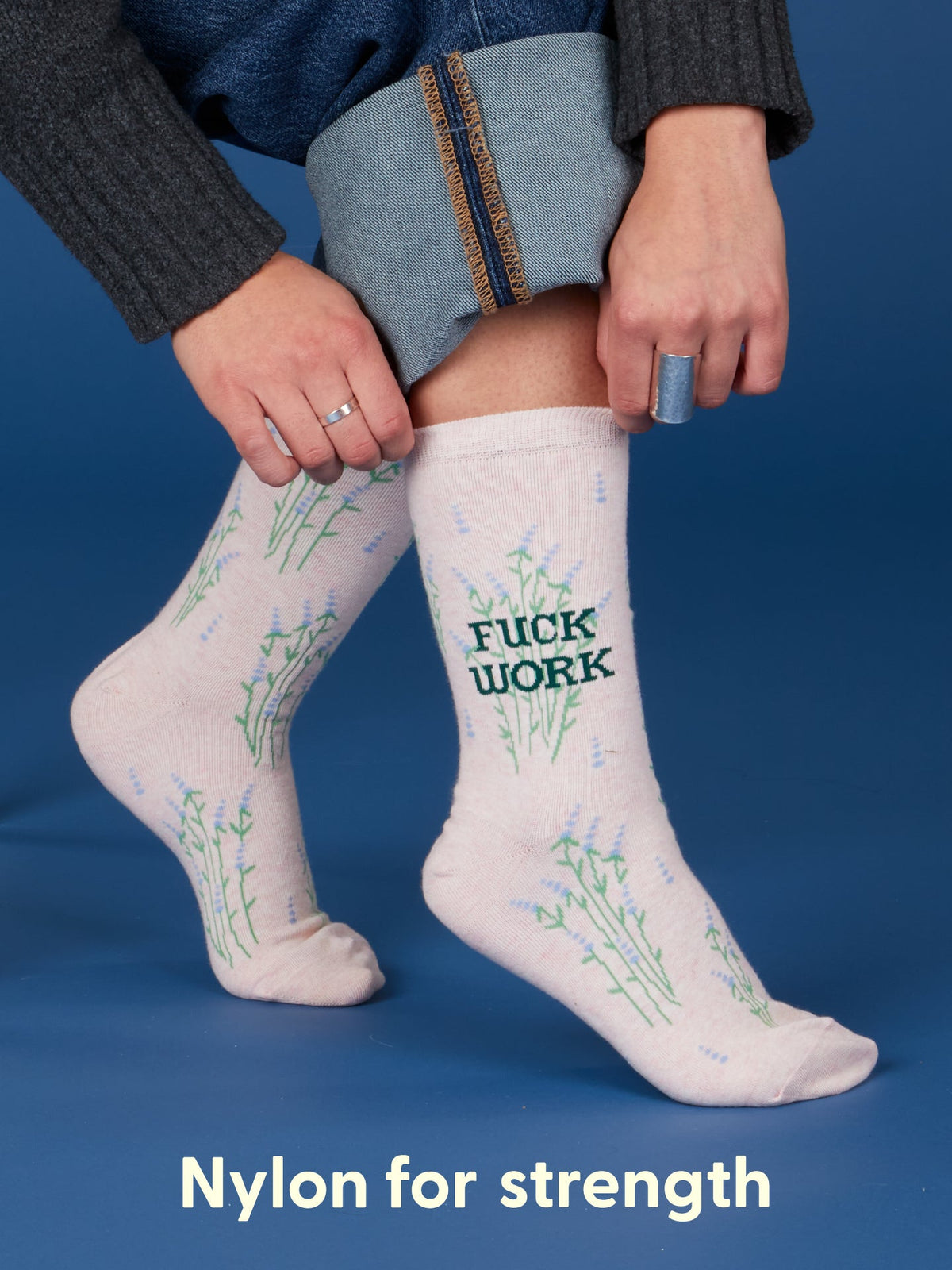 Fuck Work Women's Crew Socks by Blue Q – image 5