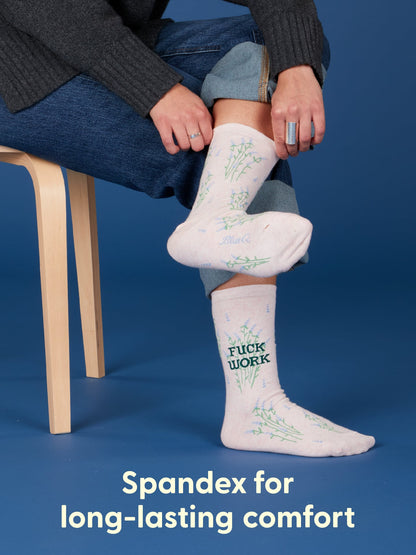 Fuck Work Women's Crew Socks by Blue Q – image 6