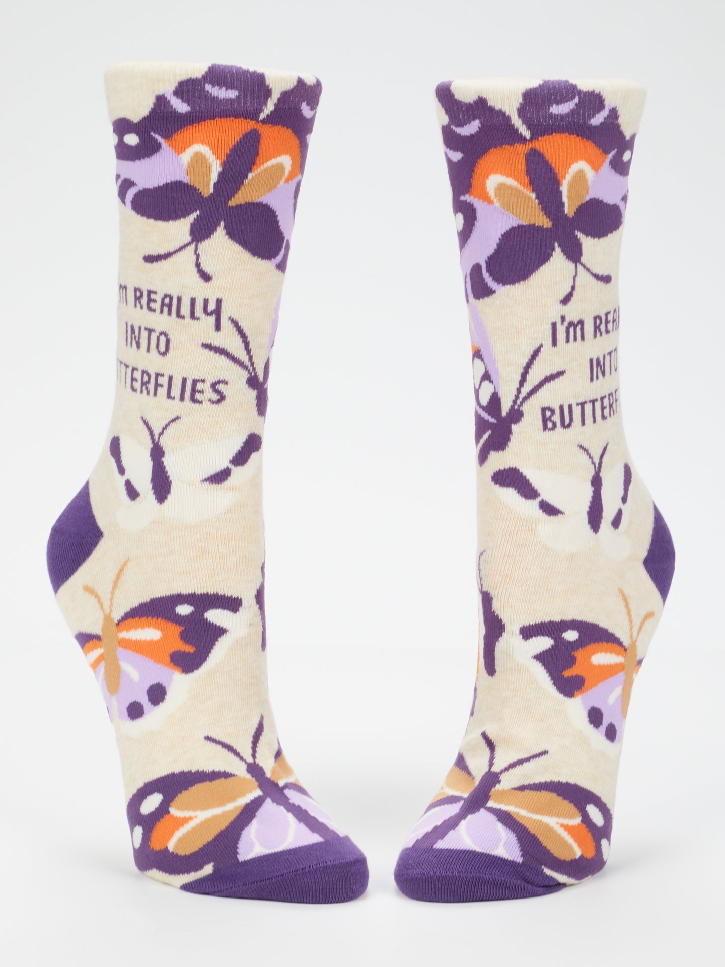 I'm Really Into Butterflies Women's Crew Socks by Blue Q – image 2