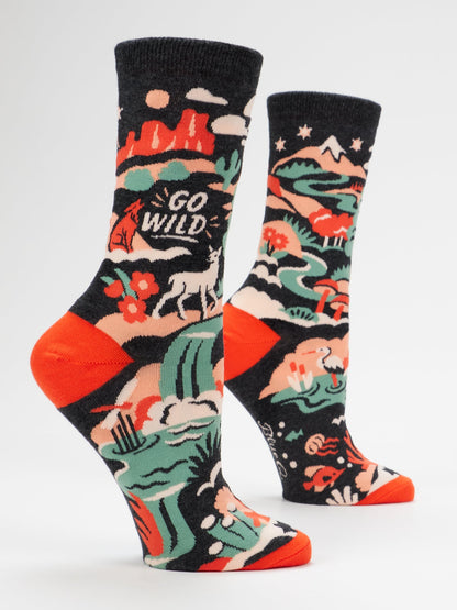 Go Wild Women's Crew Socks by Blue Q