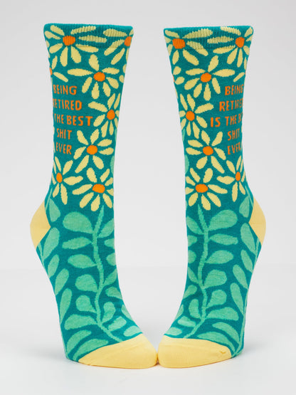 Being Retired Is The Best Shit Ever Women's Crew Socks by Blue Q – image 2