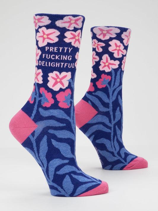 Pretty Fucking Delightful Women's Crew Socks by Blue Q