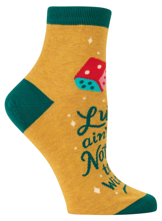 SW672 Luck Ain't Nothin' Ankle Socks