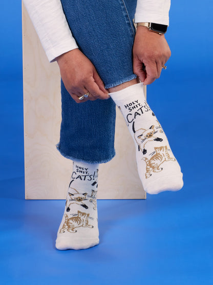 Holy Shit. Cats! Ankle Socks - NEW! by Blue Q – image 8