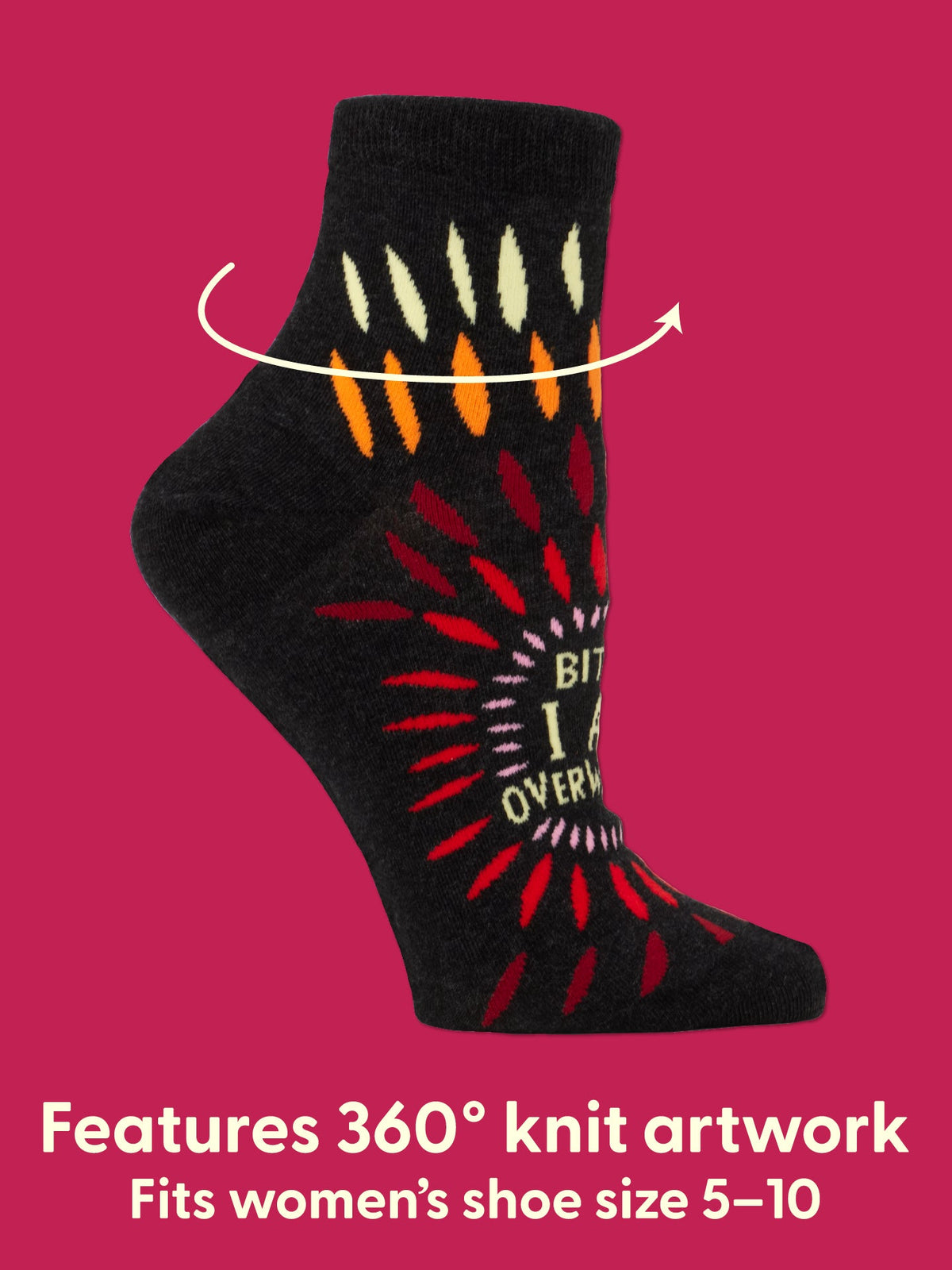 Bitch I AM Overwhelmed Women's Ankle Socks by Blue Q – image 6