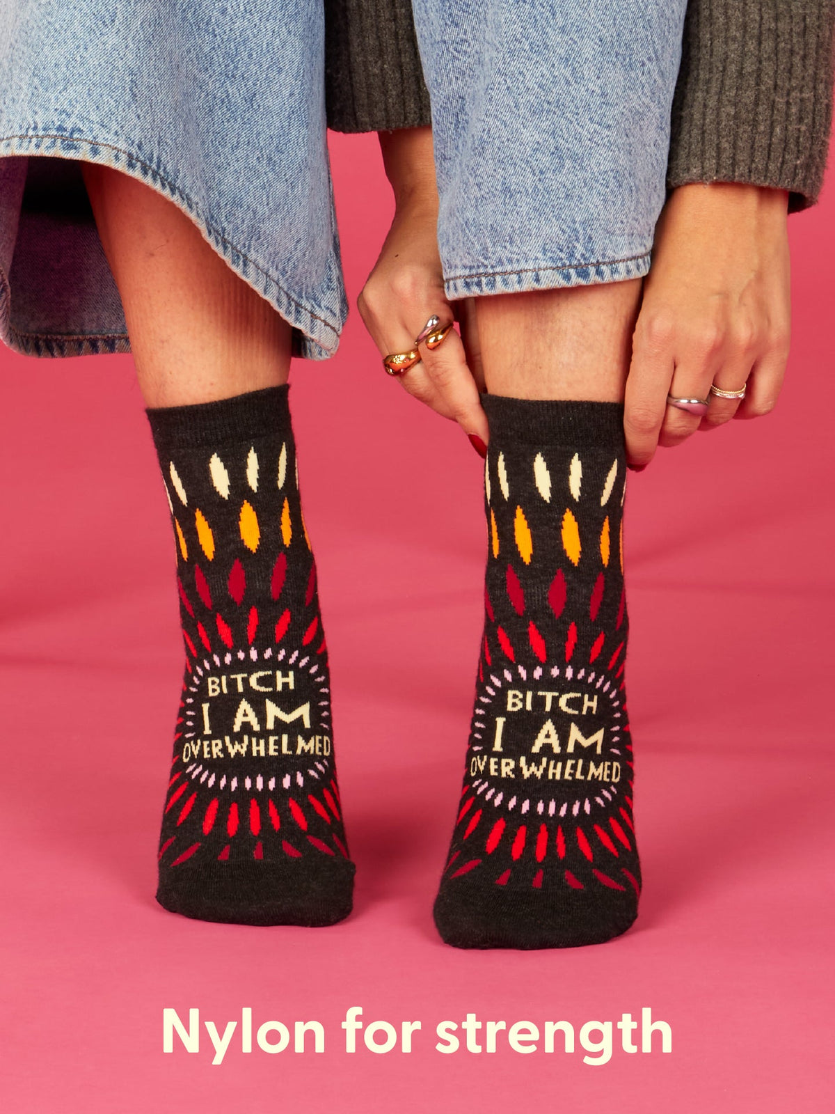 Bitch I AM Overwhelmed Women's Ankle Socks by Blue Q – image 7