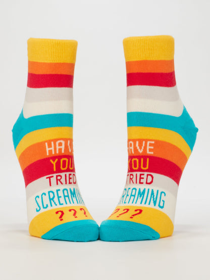 SW695 Have You Tried Screaming??? Women's Ankle Socks