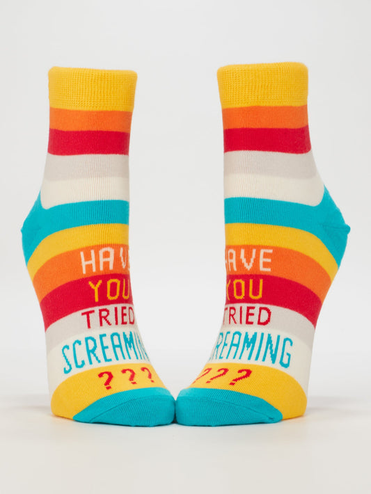 SW695 Have You Tried Screaming??? Women's Ankle Socks