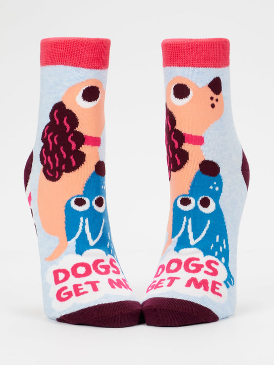 Dogs Get Me Women's Ankle Socks by Blue Q