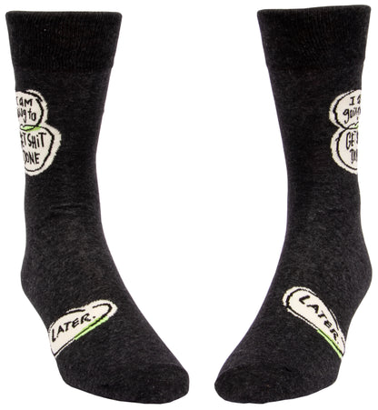 SW802 Get Shit Done Later Men's Socks