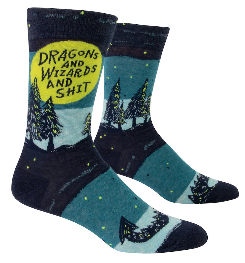 SW887 Dragons & Wizards & Shit Men's Socks