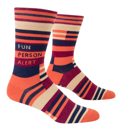 SW889 Fun Person Alert Men's Socks