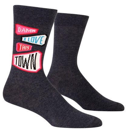 SW892 Damn I Love This Town Men's Socks