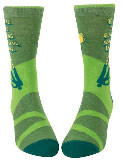SW896 Fucking Beautiful Lawn Men's Socks