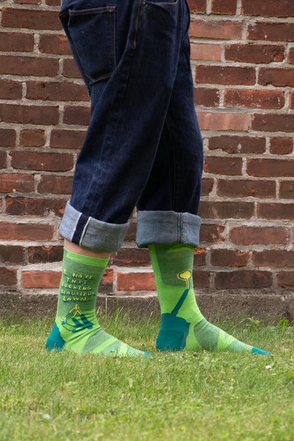 SW896 Fucking Beautiful Lawn Men's Socks