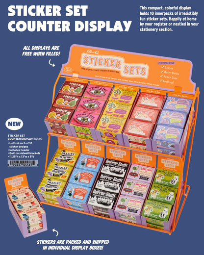 Filled Sticker Set Counter Display - 10 packs