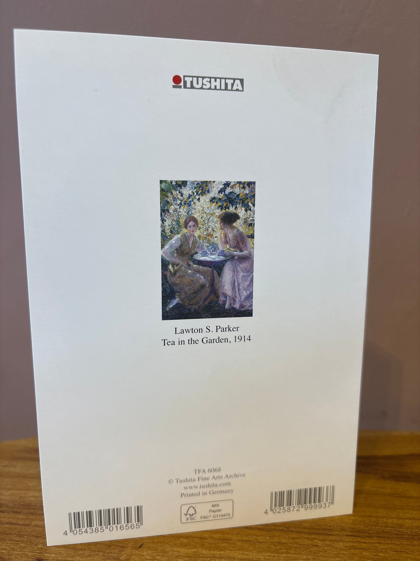 Tushita Card Lawton S. Parker Tea in the Garden, 1914