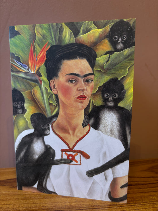 Tushita Card Frida Kahlo (1907-1954): Self-Portrait with Monkeys (Detail), 1943
