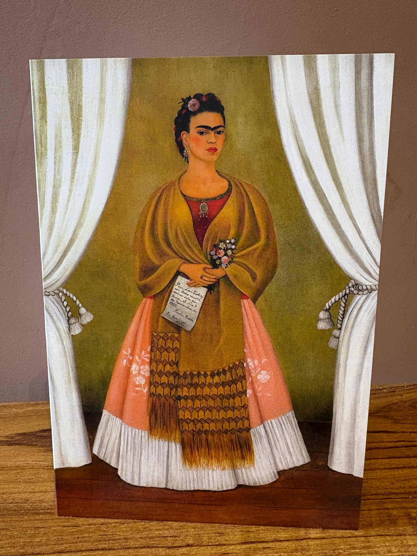 Tushita Card Frida Kahlo (1907-1954): Between the Curtains (Detail), 1937