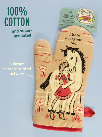 WW100 I Hate Everyone Too Oven Mitt