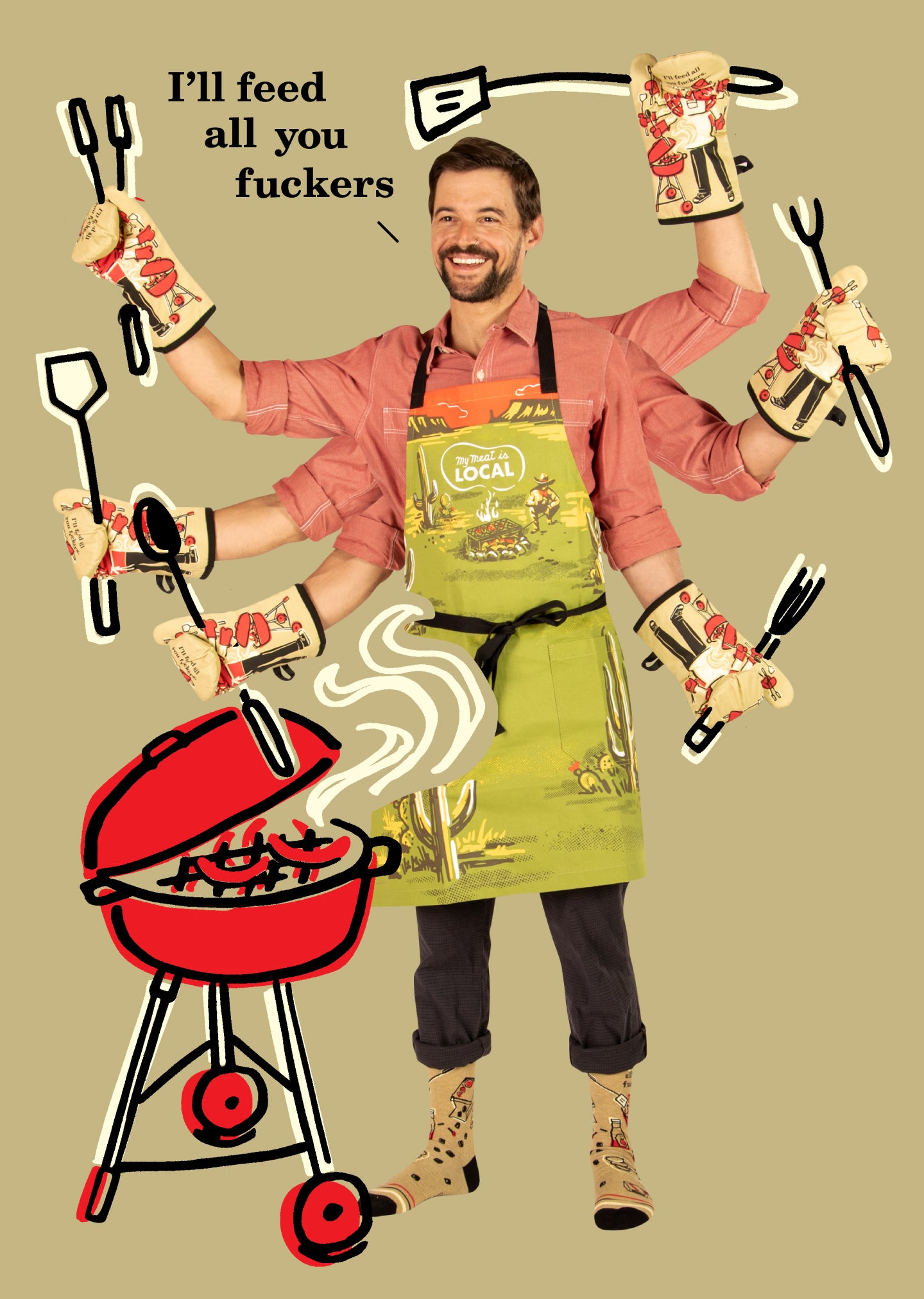 WW113 Feed All You Fuckers Oven Mitt