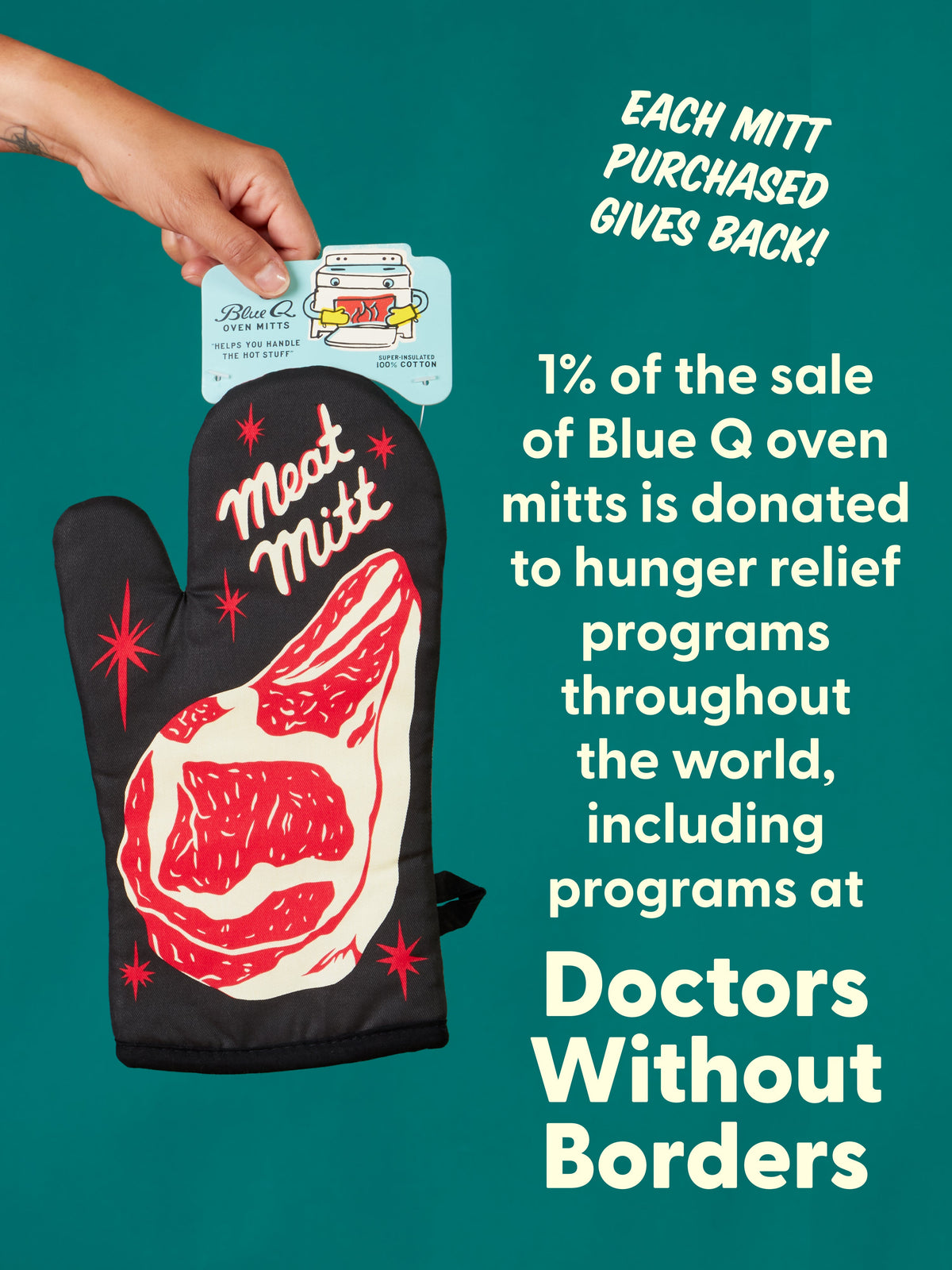 Meat Mitt Oven Mitt by Blue Q – image 8