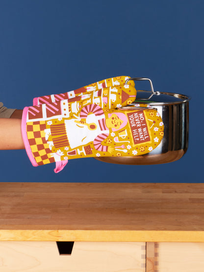 No. I Will Never Want Your Help. Oven Mitt by Blue Q – image 7